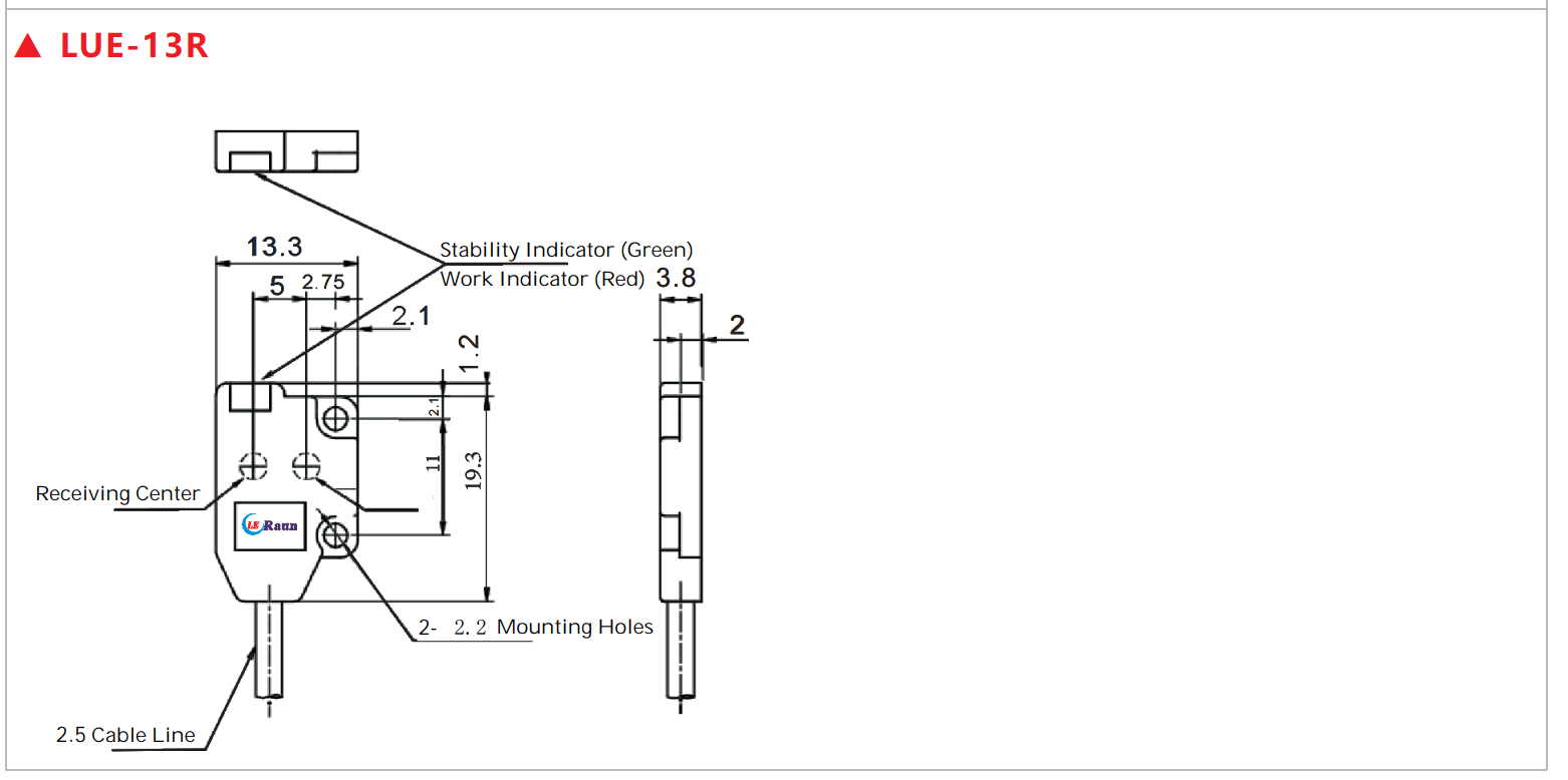 LUE-13RN Ultra-Thin Photoelectric Sensor Leraun LUE-13RN