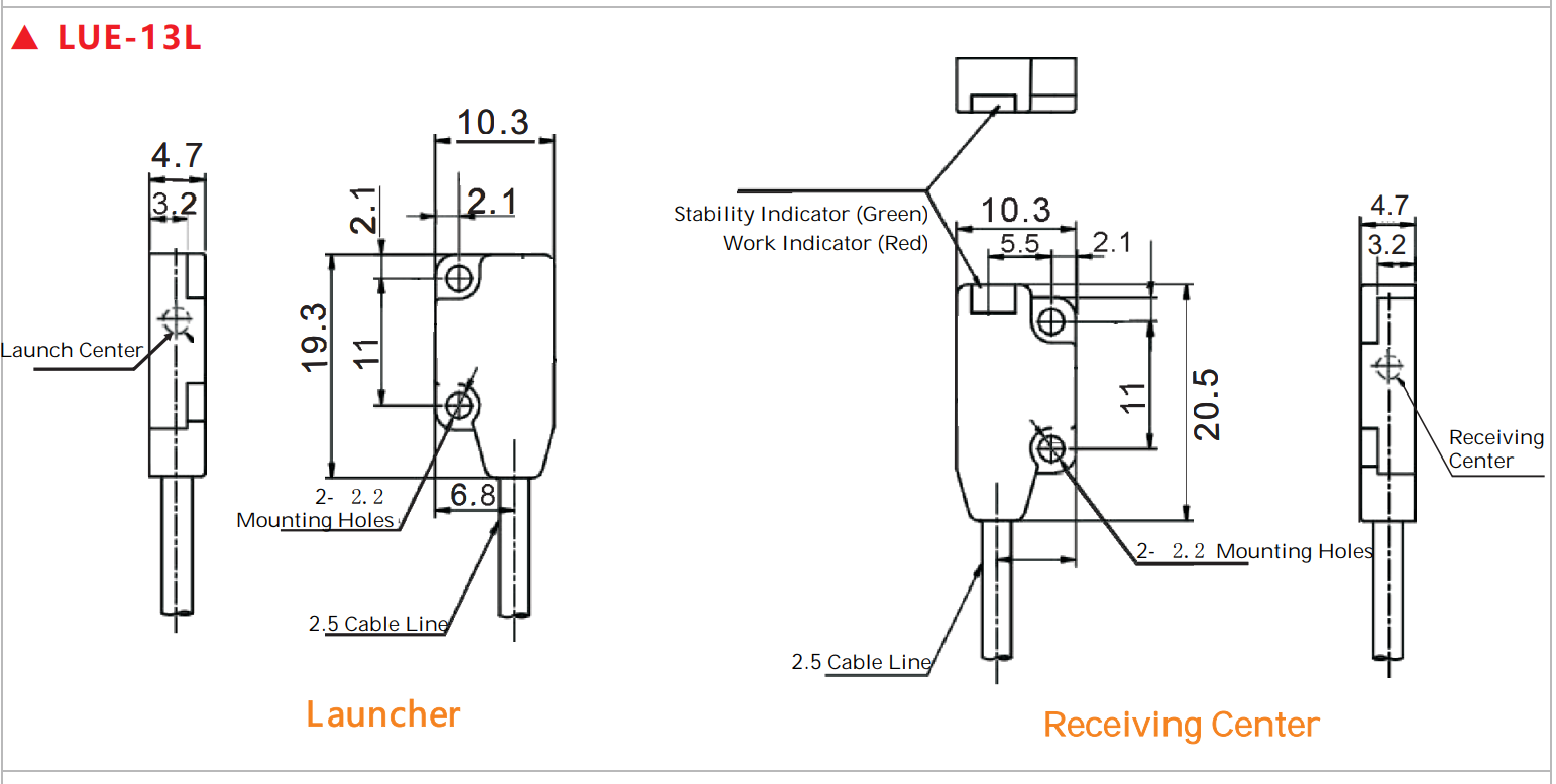 LUE-13LTN Ultra-Thin Photoelectric Sensor Leraun LUE-13LTN